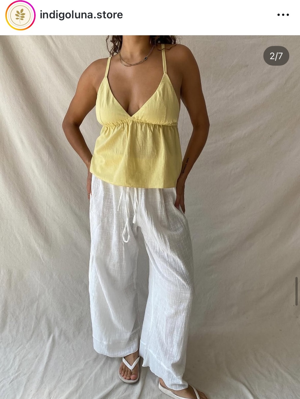 Soft Yellow Halter Top - Picture 6 of 9